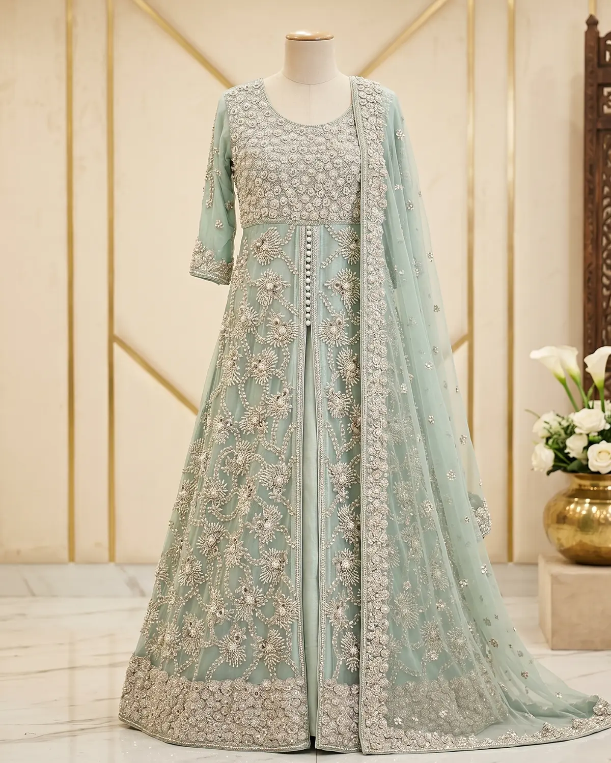 Mint Green Maya Bridal Maxi
