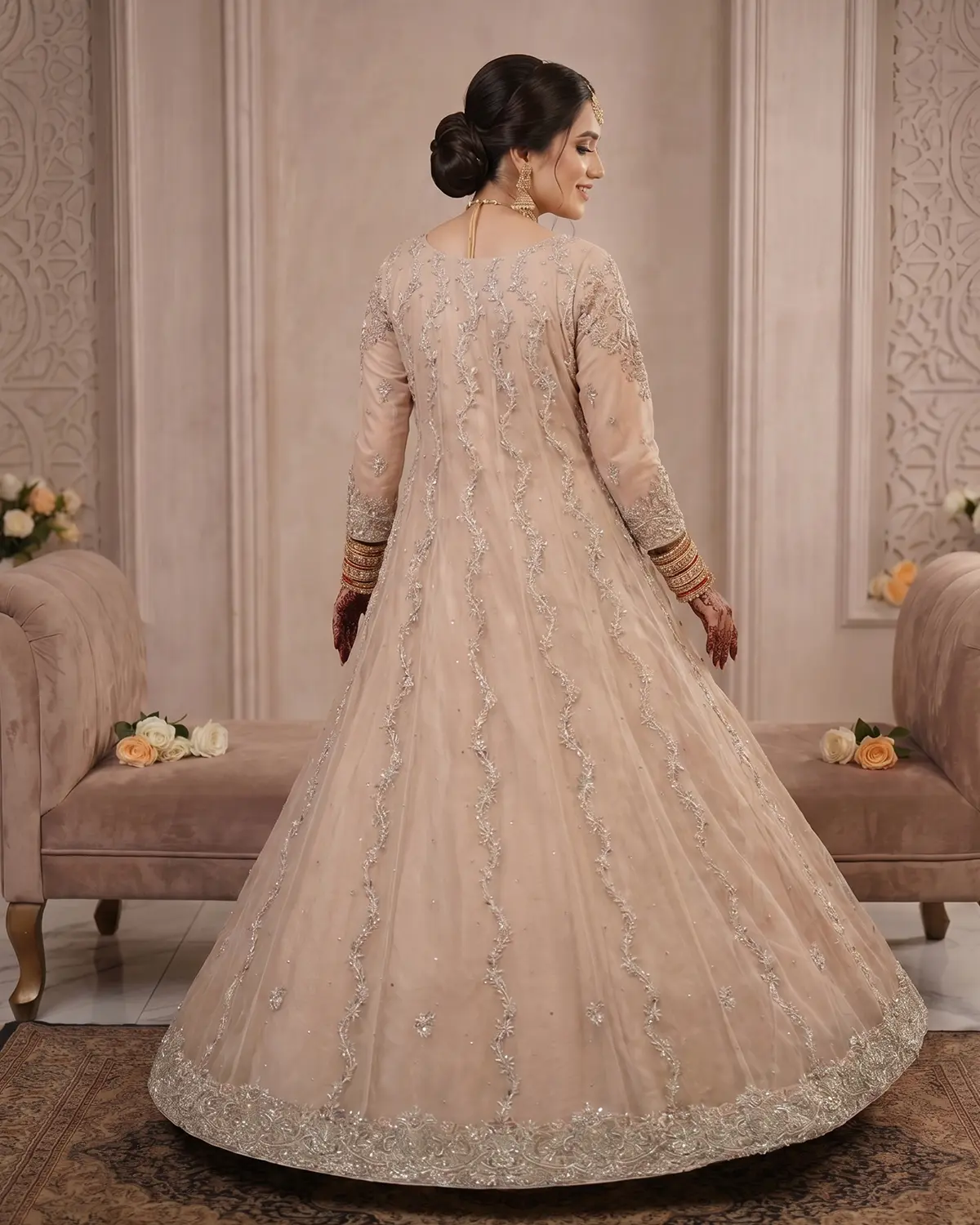 Peach Eshal Bridal Maxi - Image 3