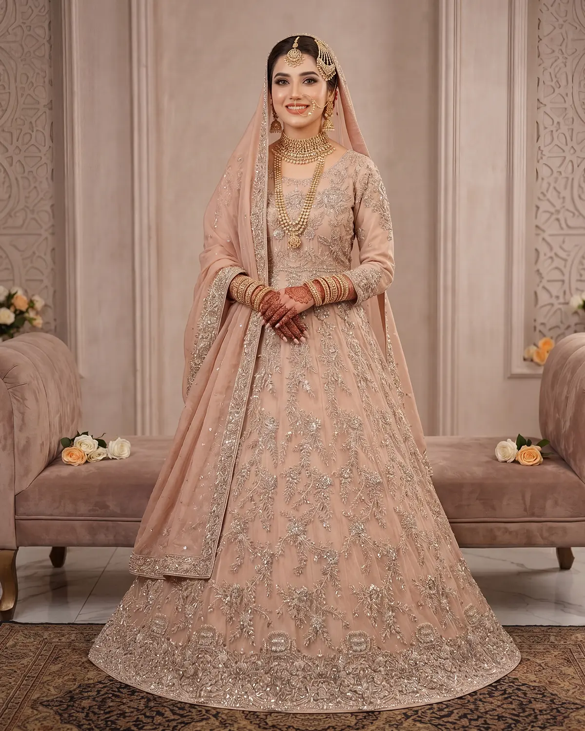 Peach Eshal Bridal Maxi - Image 2