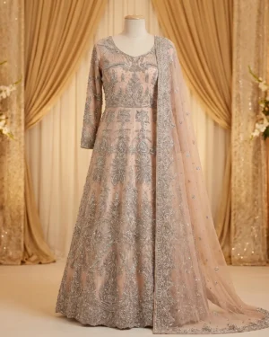 Peach Ramsha Bridal Maxi