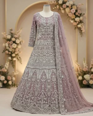 Pink Pearl Biya Bridal Maxi