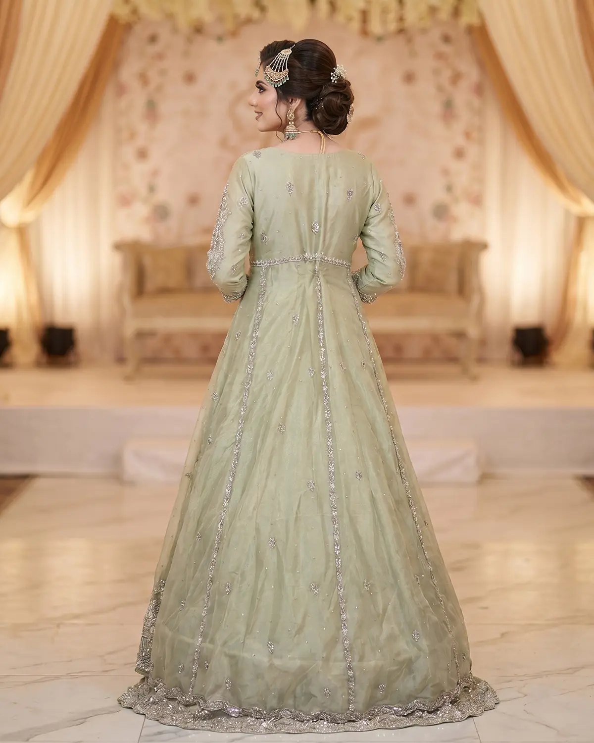 Pistachio Abeer Bridal Maxi - Image 3