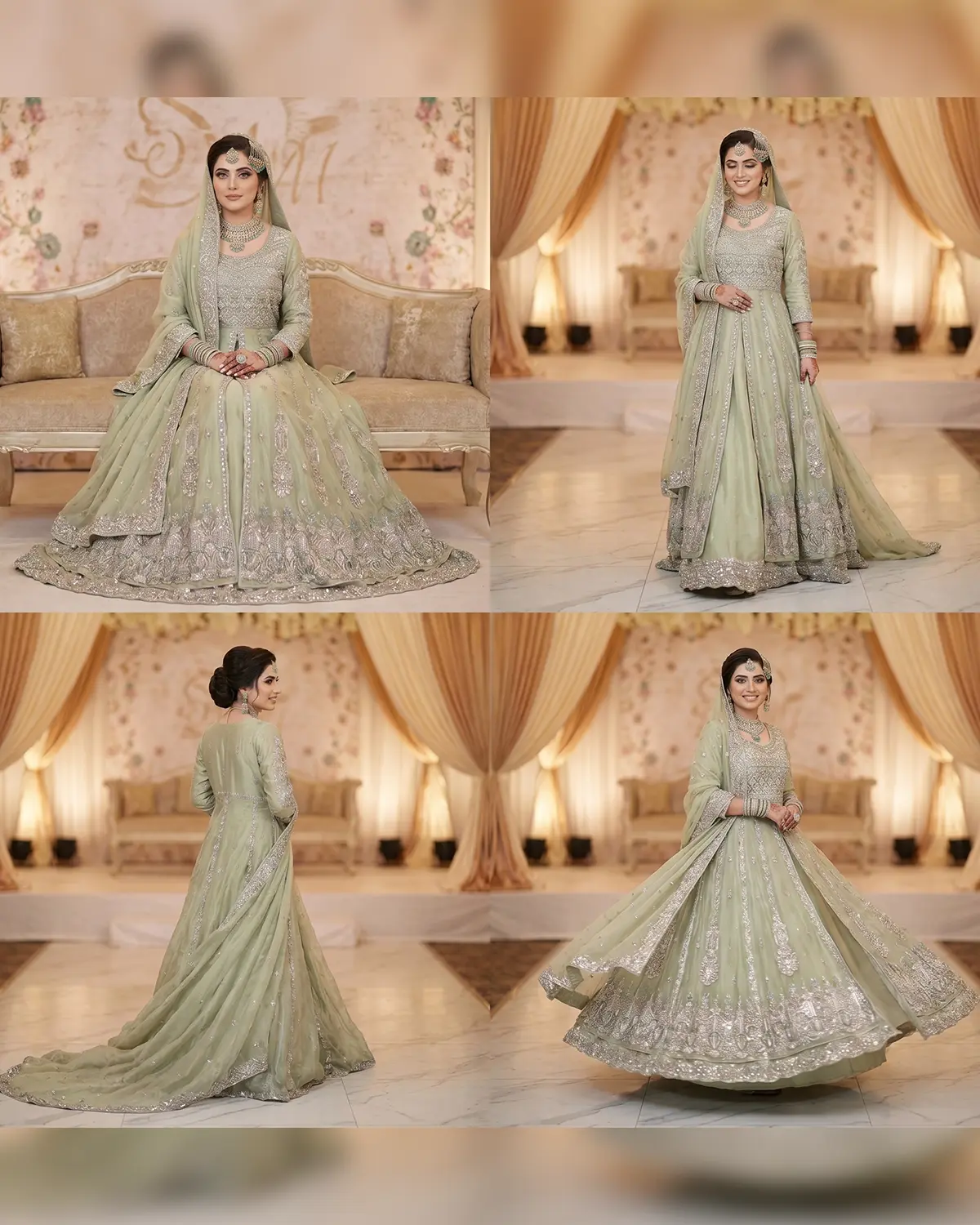 Pistachio Abeer Bridal Maxi - Image 4