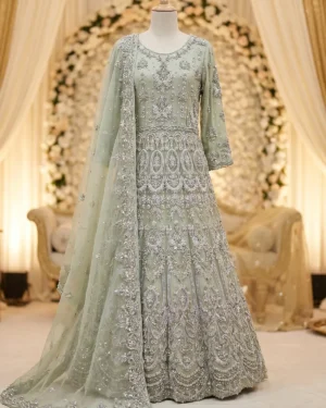Pistachio Green Iram Bridal Maxi