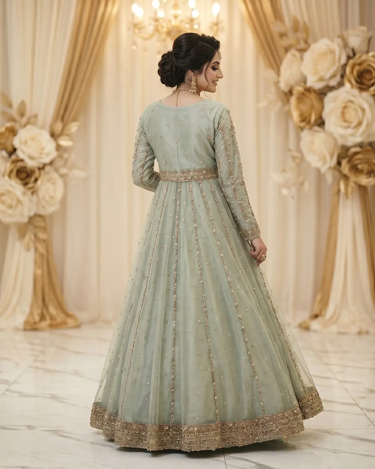 Pistachio Saba Bridal Maxi - Image 3