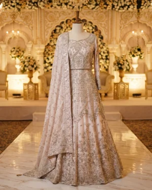 Rose Pink Meher Bridal Maxi/Lehenga Choli