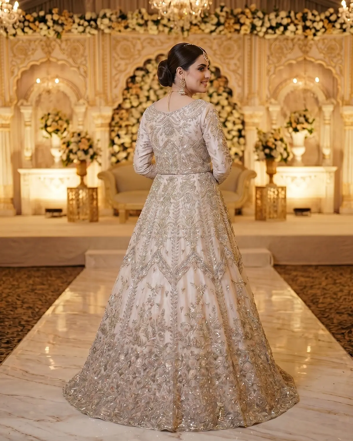 Rose Pink Meher Bridal Maxi/Lehenga Choli - Image 3