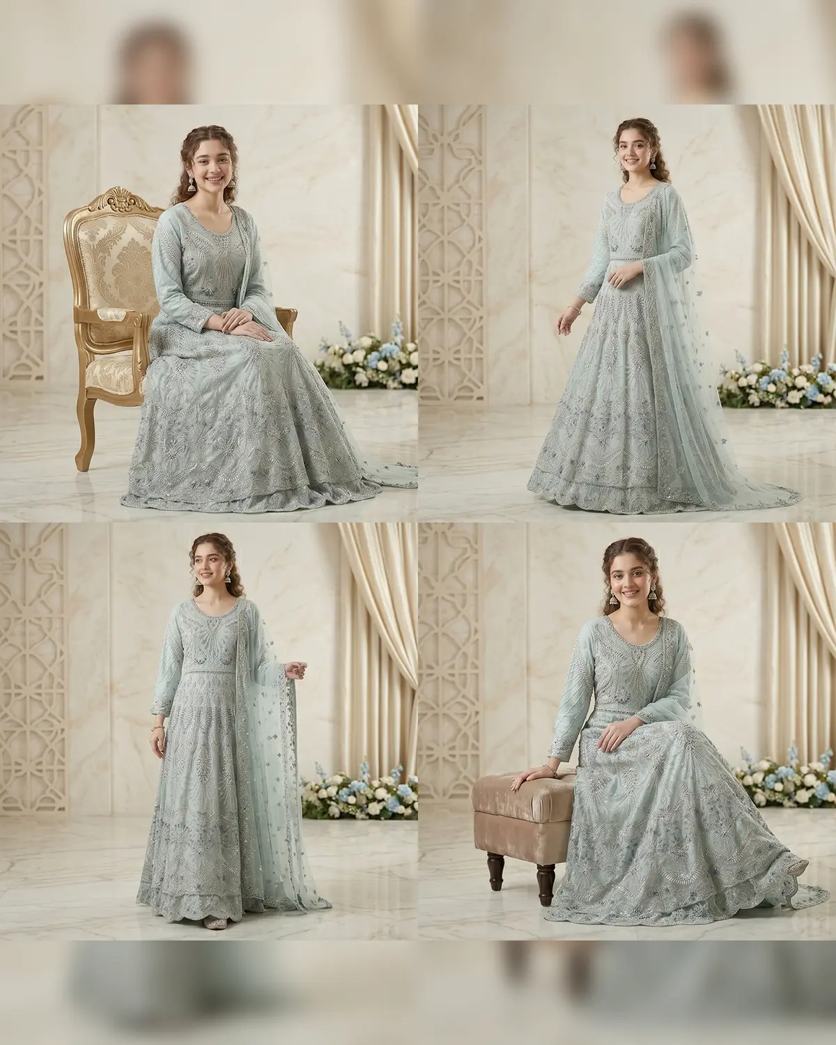 Sky Blue 2 Flares Formal Maxi - Image 4