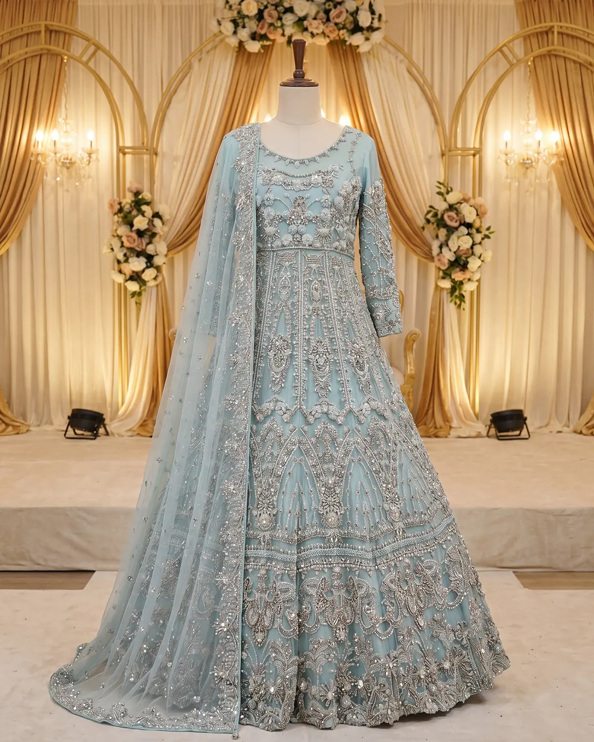 Sky Blue Ayra Bridal Maxi