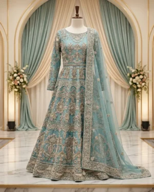 Sky Blue Saliha Bridal Maxi