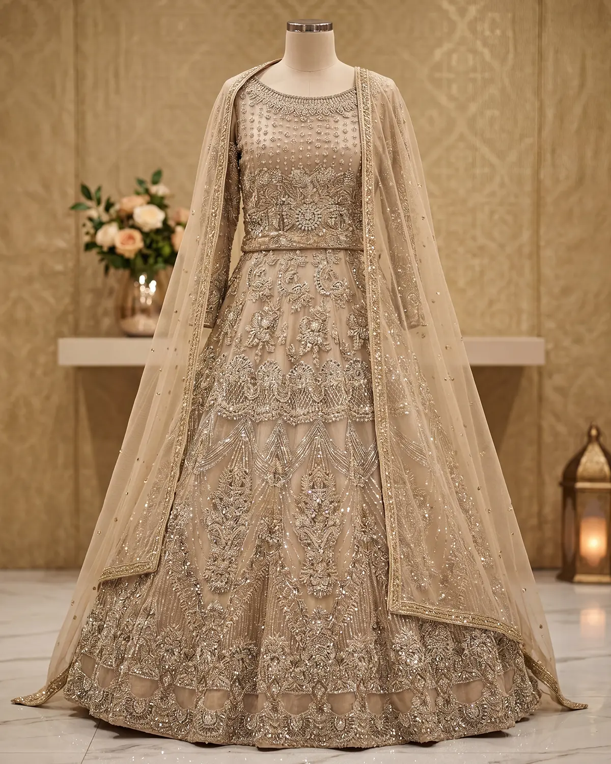 Soft Gold Noor Bridal Maxi