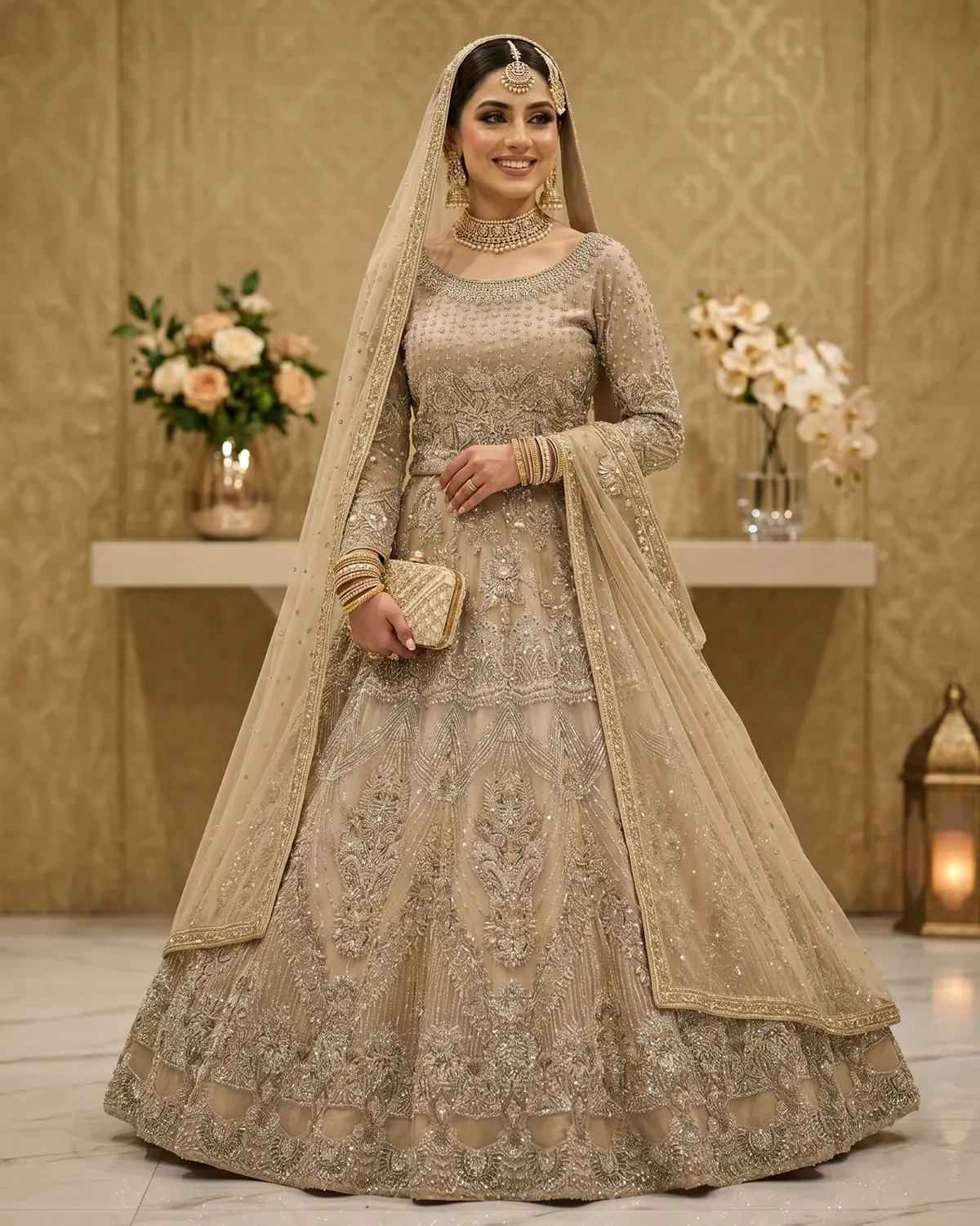 Soft Gold Noor Bridal Maxi - Image 2