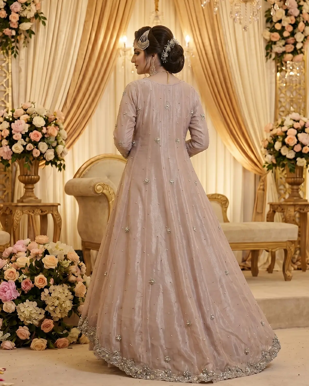 Soft Pink Ramsha Bridal Maxi - Image 3