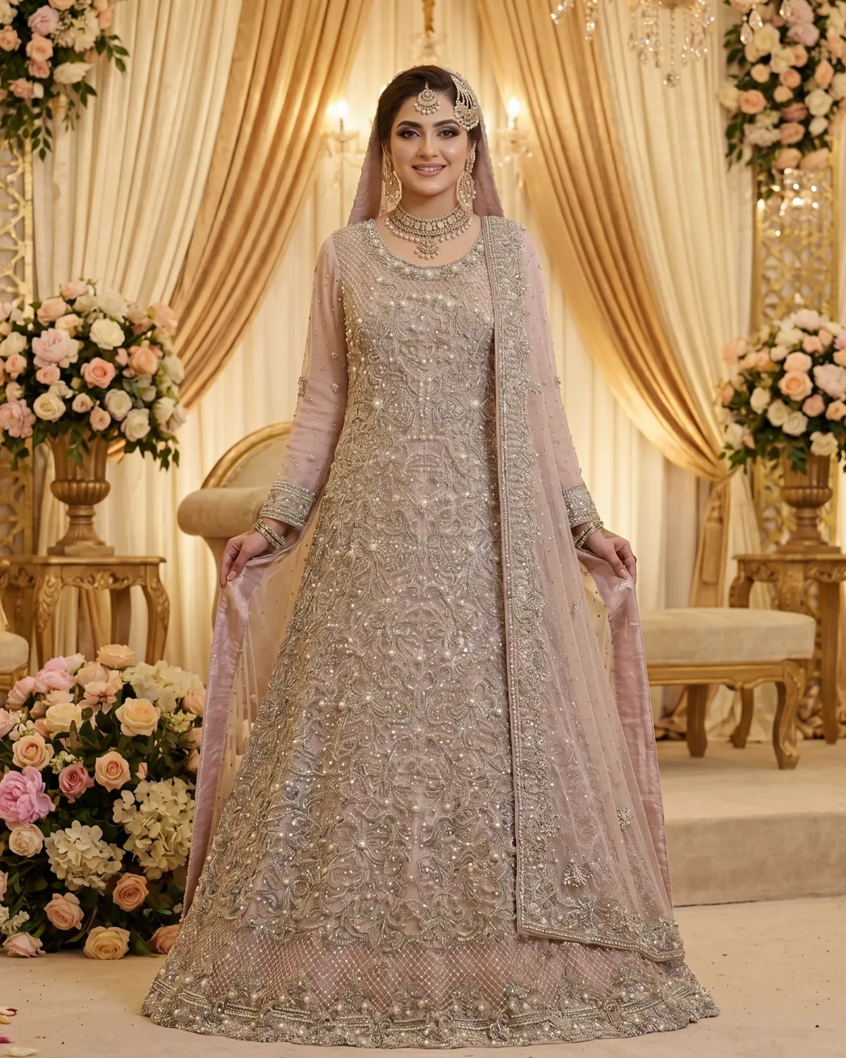 Soft Pink Ramsha Bridal Maxi - Image 2