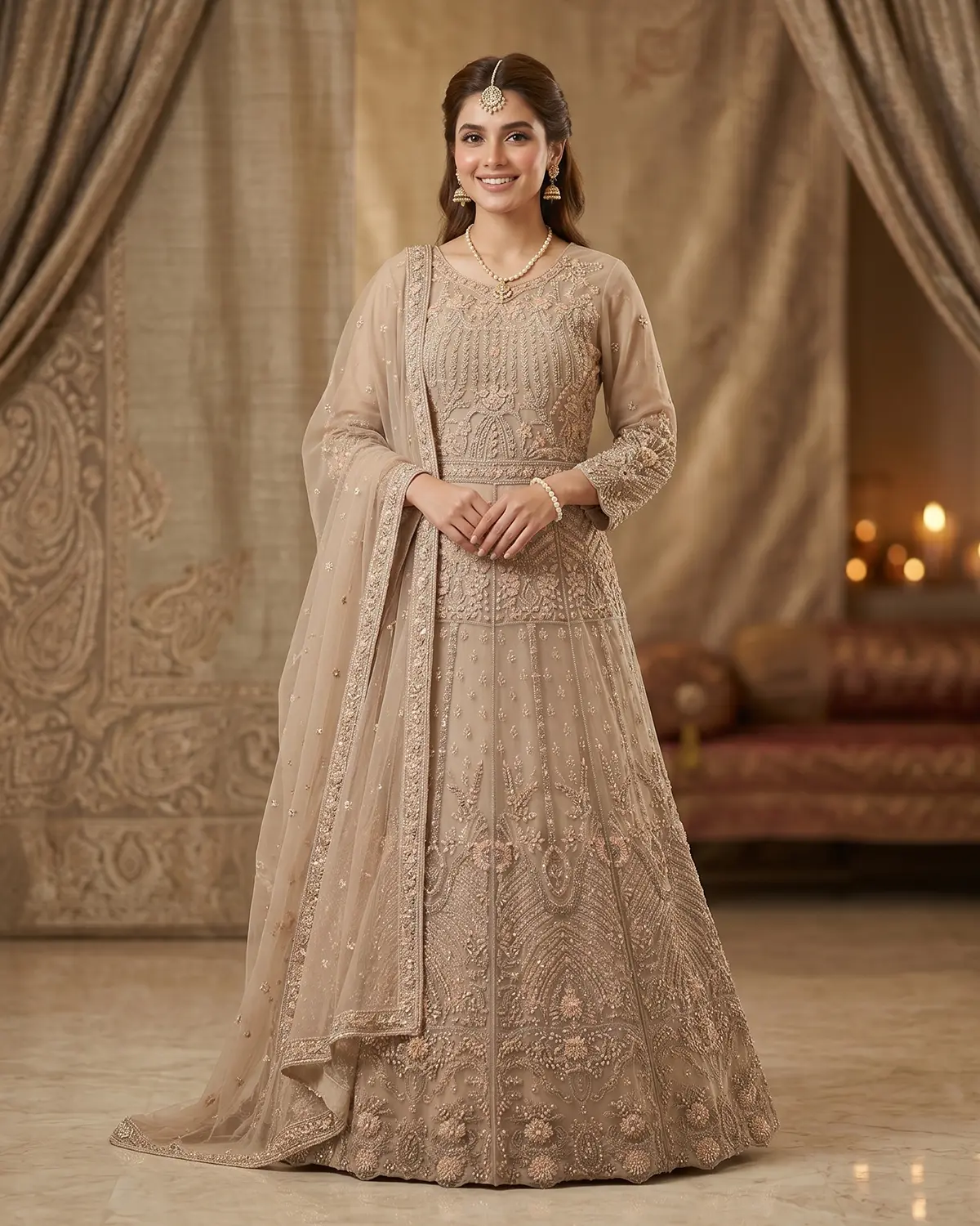 Beige Pearl Formal Maxi - Image 2