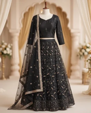 Black Timeless Formal Lehenga Choli