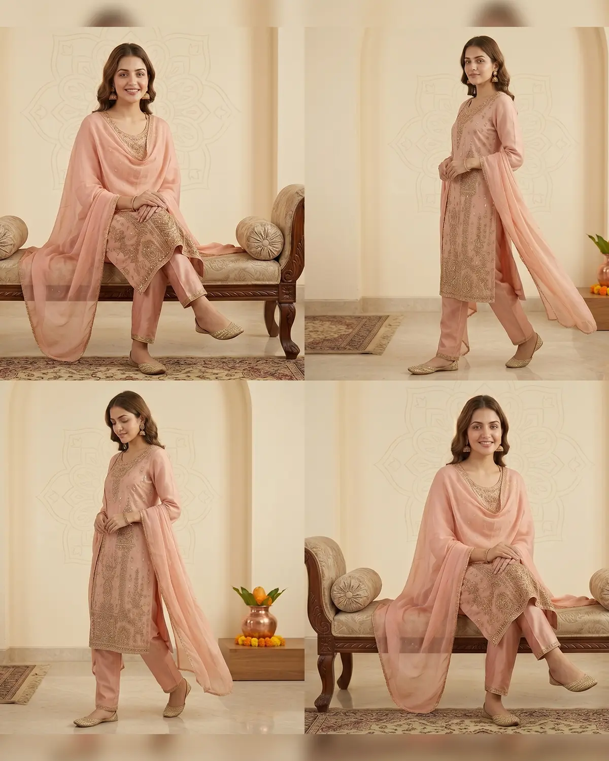 Blush Pink Formal Shirt Trouser Suit - Image 4