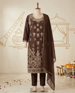 Brown Formal Shirt Trouser Suit