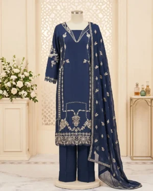 Dark Blue Formal Shirt Trouser Suit