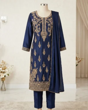 Dark Blue Formal Shirt Trouser Suit
