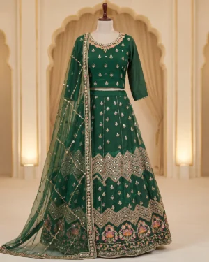 Green Raniya Jewel Formal Lehenga Choli