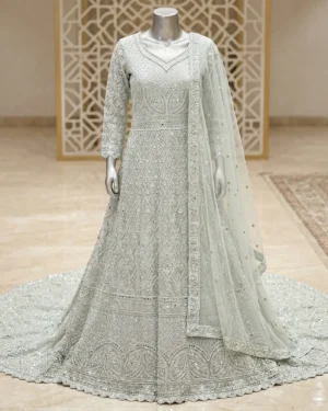 Ice Blue Tail Formal Maxi