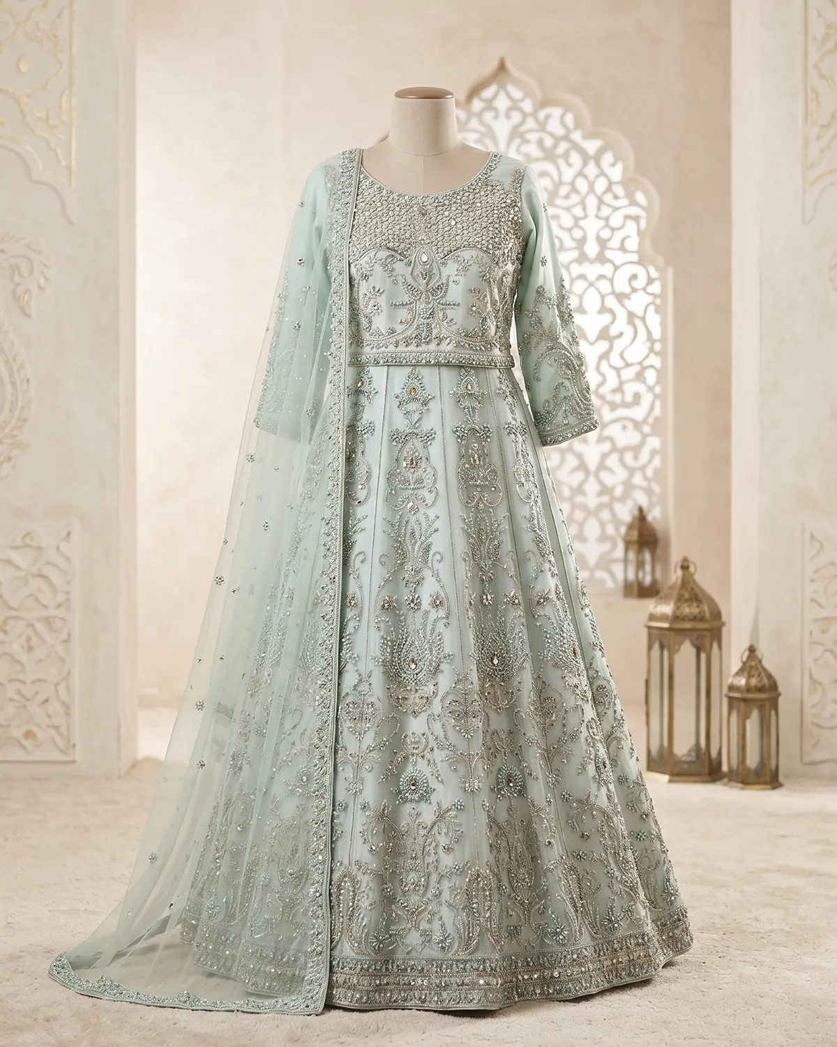 Light Blue Formal Lehenga Choli