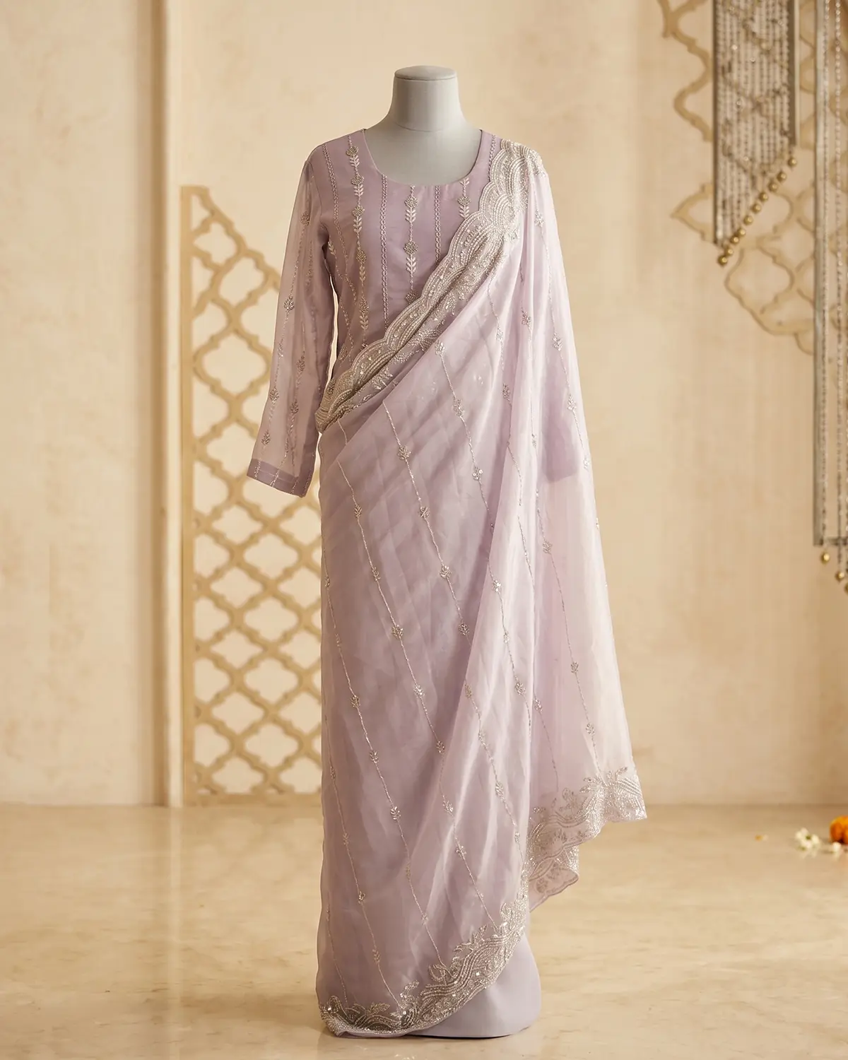 Light purple Saree