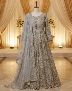 Luxury Grey Tux Formal Maxi