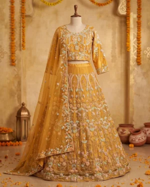 Mustard Yellow Formal Lehenga Choli