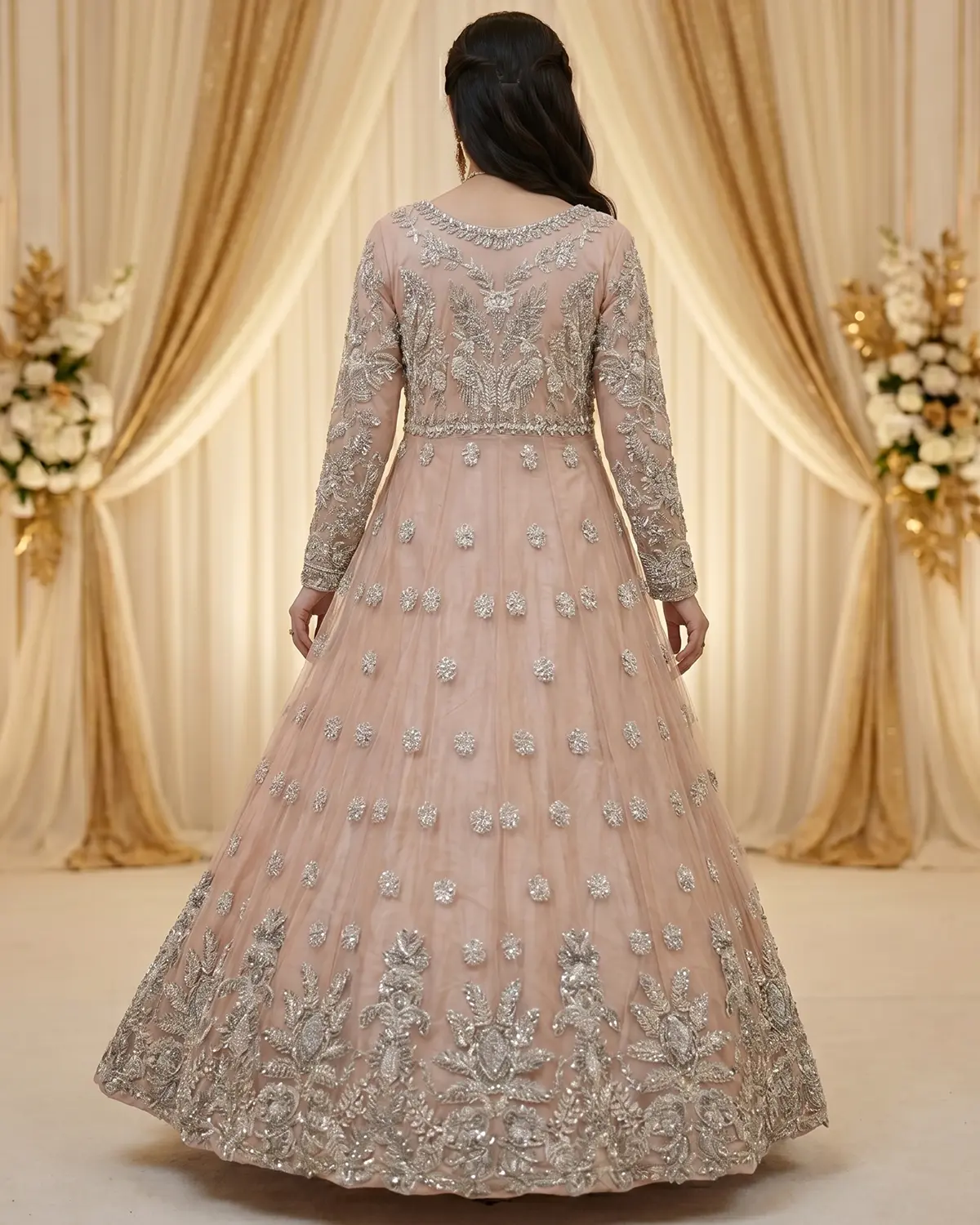 Pink Neha Embellished Bridal Maxi - Image 3