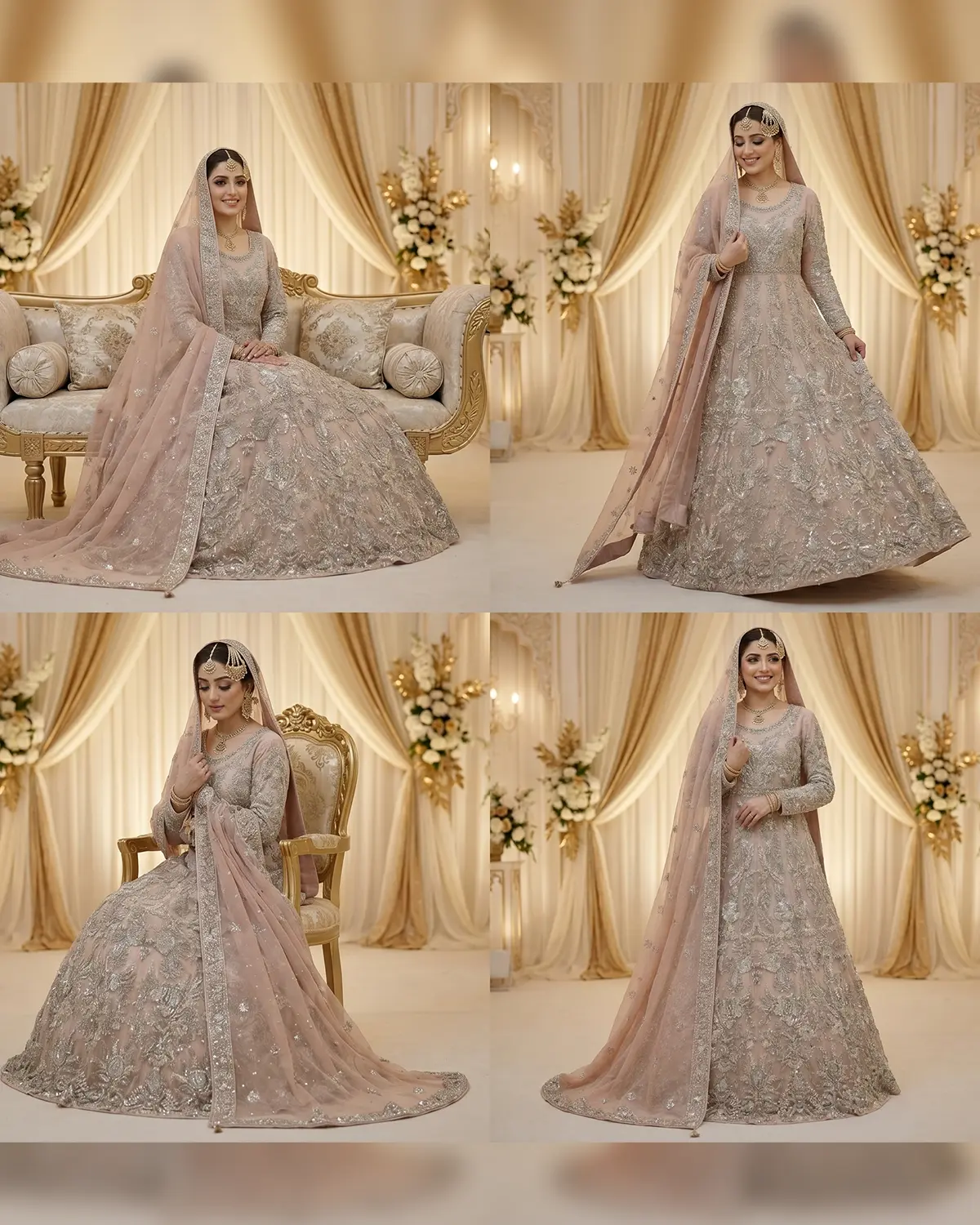 Pink Neha Embellished Bridal Maxi - Image 4