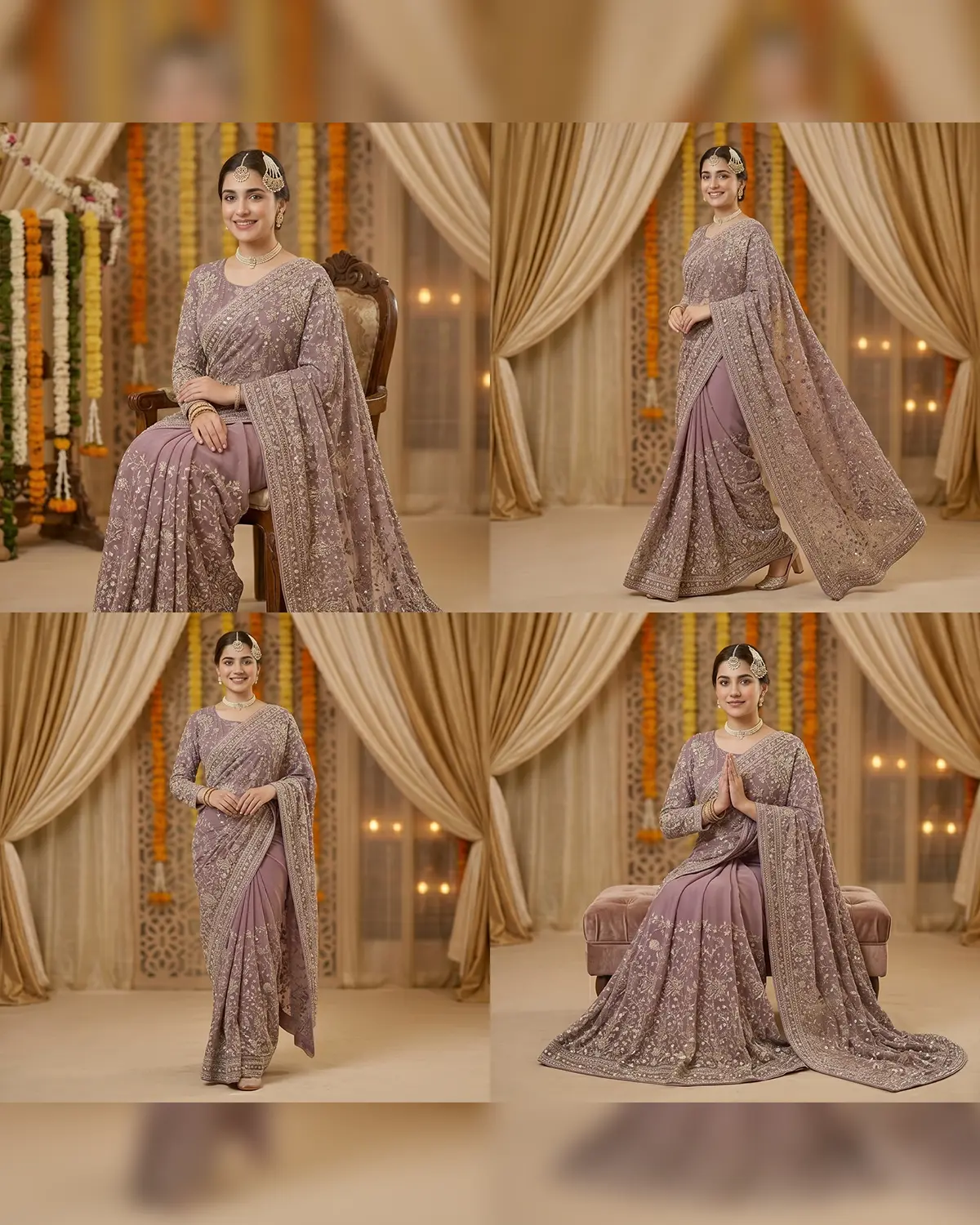 Purple Luxury Saree - Image 3
