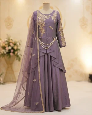 Purple Modern Style Formal Maxi
