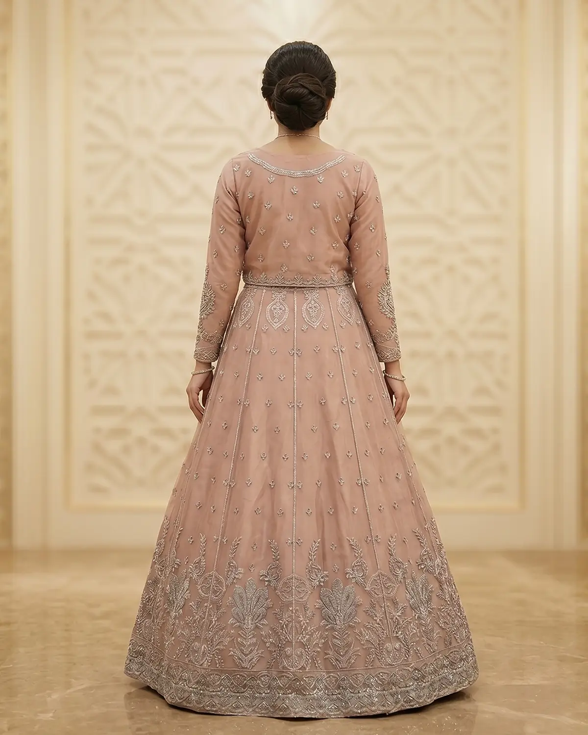 Rose Pink Formal Lehenga Choli - Image 3