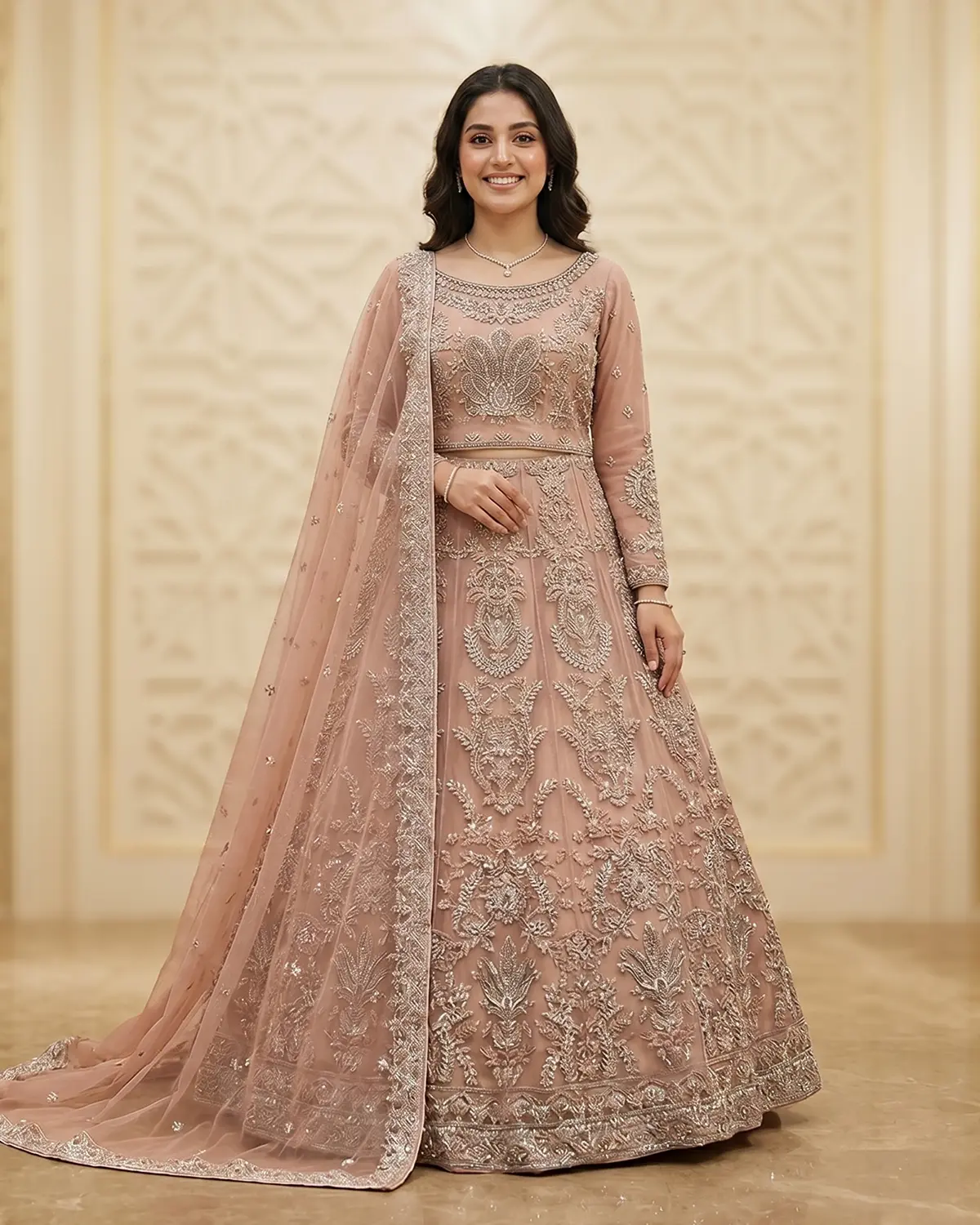 Rose Pink Formal Lehenga Choli - Image 2