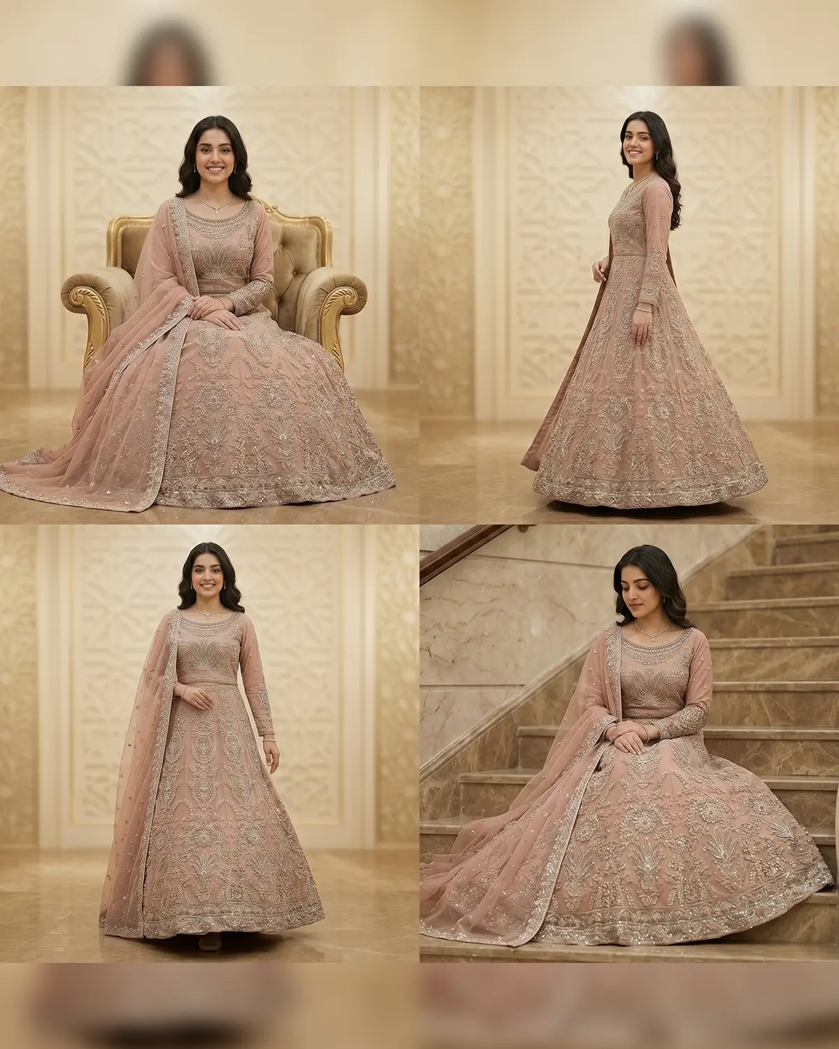Rose Pink Formal Lehenga Choli - Image 4
