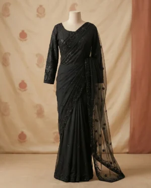 Royal Black Saree
