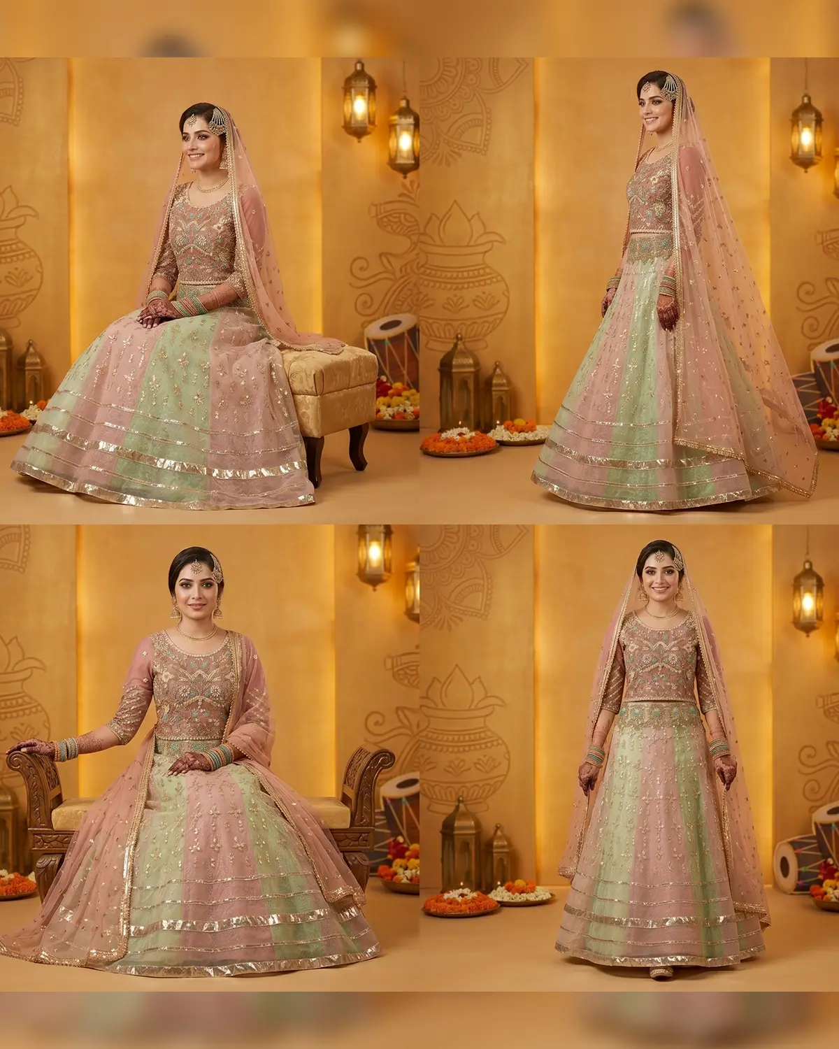 Rung Mehndi Bridal Lehenga Choli - Image 4