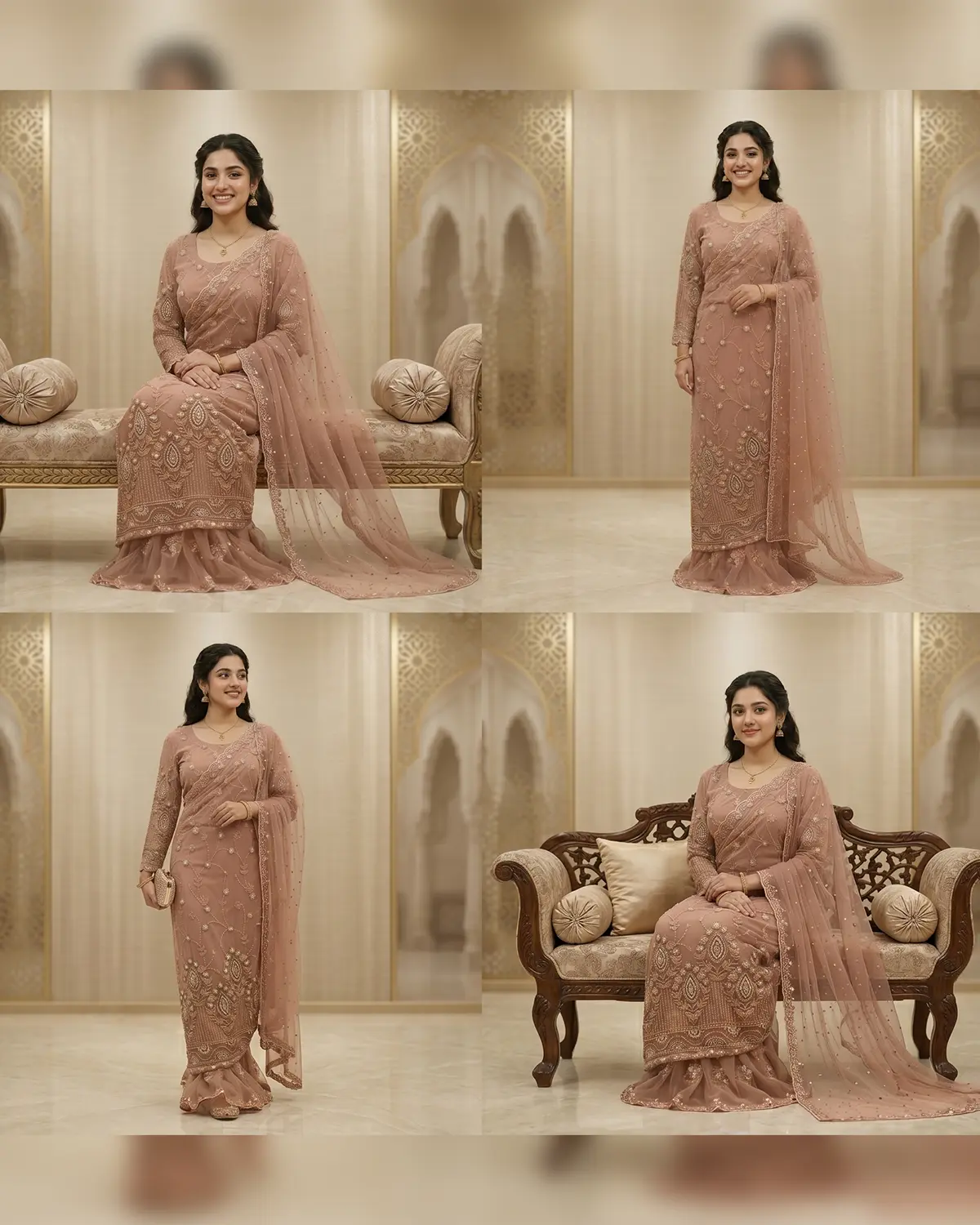 Sily Pink Saree - Image 3