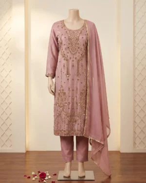 Tea Pink Formal Shirt Trouser Suit