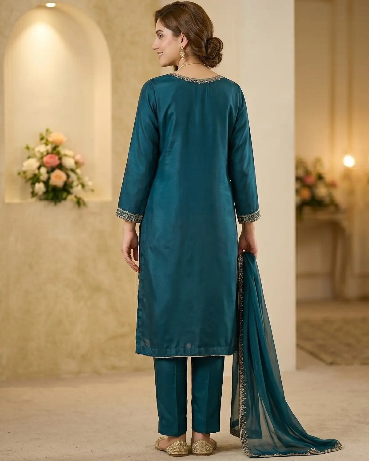 Zinc Embellished Formal Shirt Trouser Suit - Image 3