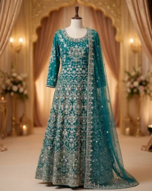 Zinc Embellished Indian Style Formal Maxi Wear